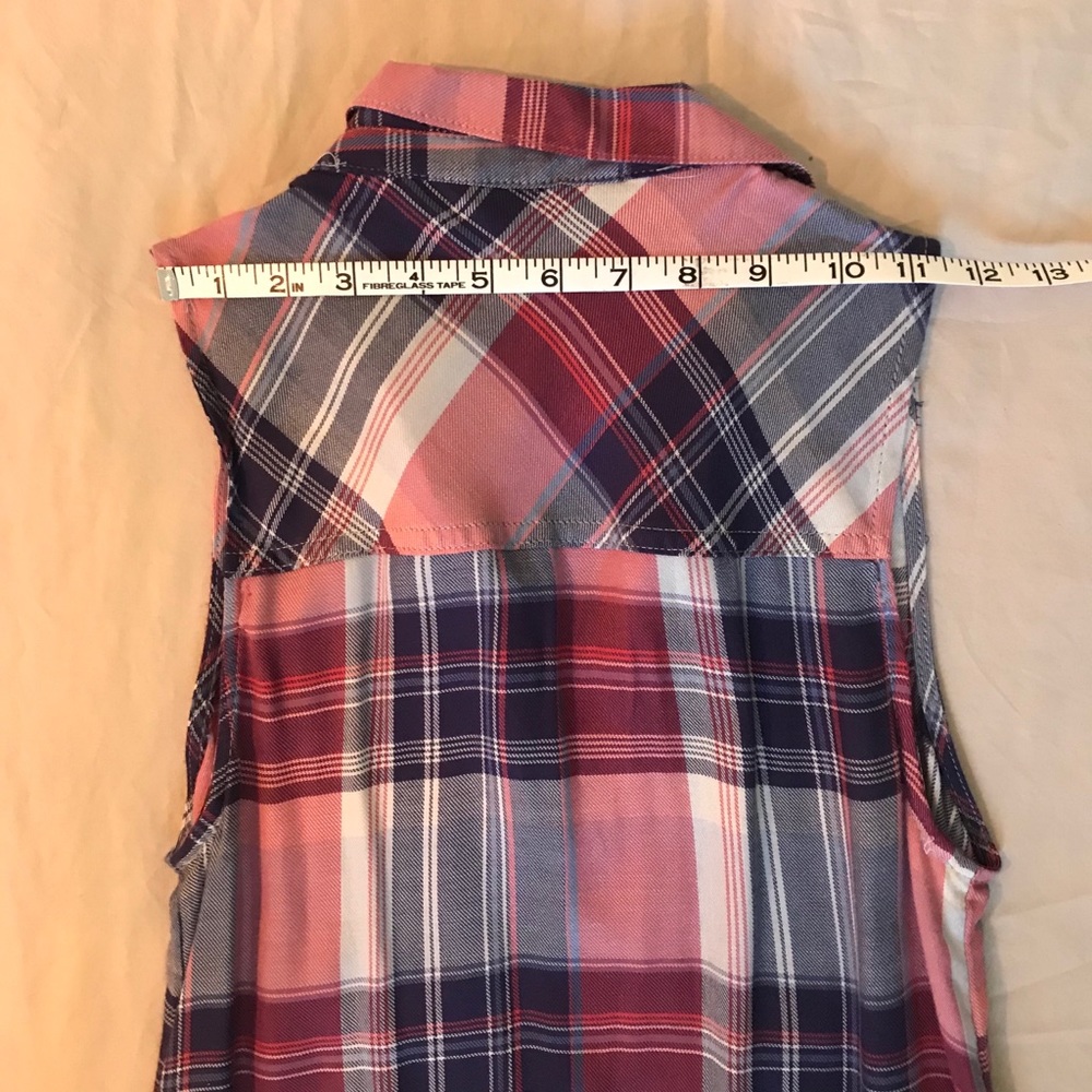 Rock ✊🏽& Republic 🇺🇸button up flannel tank top - Picture 3 of 5